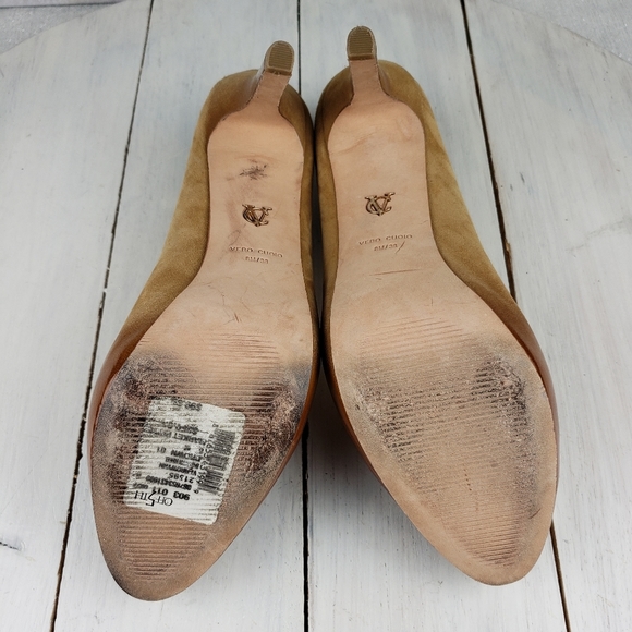 512GIT Vince Camuto BROWYNN ombre patent and suede leather heel pumps wo… - Picture 12 of 15